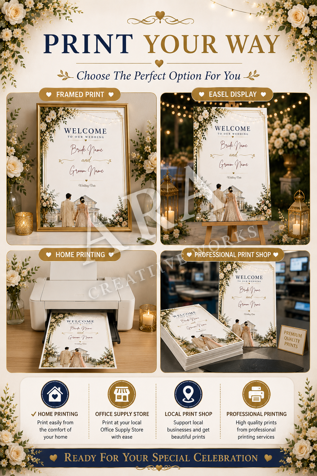Elegant Estate Wedding Welcome Sign, Editable Canva Wedding Sign, Printable Wedding Welcome Sign, Elegant Wedding Decor, Instant Download