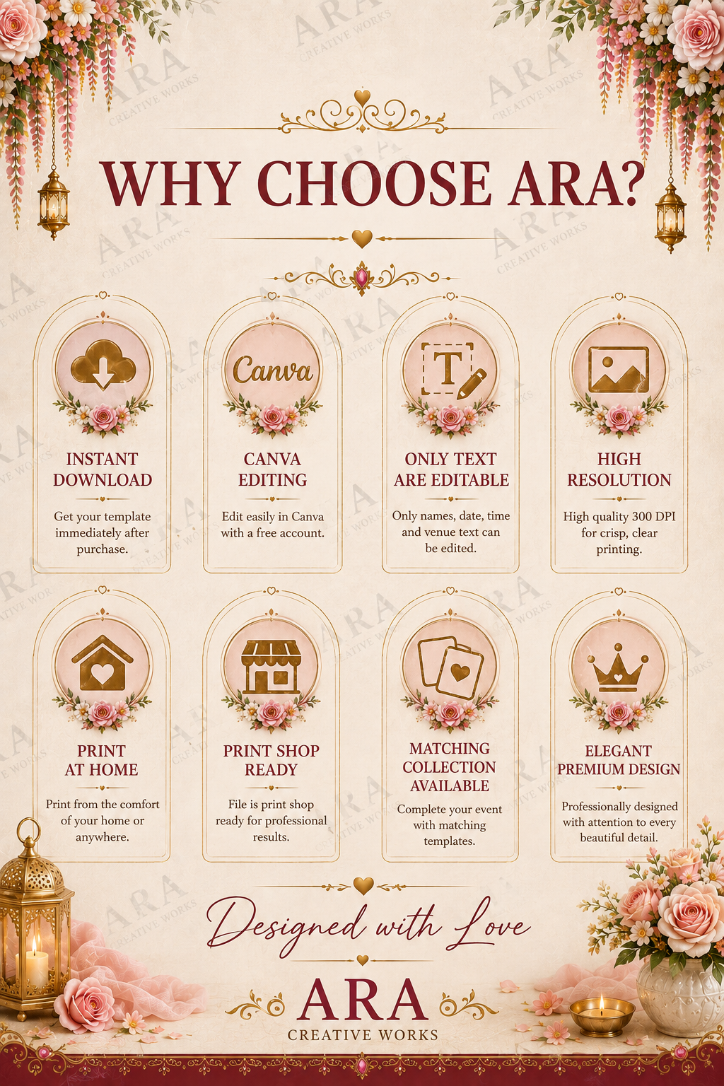 Little Radha Cradle Ceremony Welcome Sign | Editable Canva Template