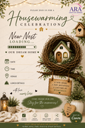 New Nest Loading Housewarming Invitation | Editable Canva Template | New Home Invite | Instant Download